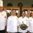 Gary Sheldon, Corporate Executive Chef, Sysco NNE (left) poses with the second place winner Lincoln Home team of Daniel Bailey, cook, Julie Adams, chef, and Linda Allen, cook at the fourth annual Mike McNeil Scholarship Fund Culinary Challenge at Southern Maine Community College. Courtesy of Nadine Grosso