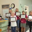 Marketplace Cafe sweeps the Wiscasset contest categories. From left are Kelley Lester, Shirley Main, Cindy Bradford, Tammy Blake and Gayna Shipley.