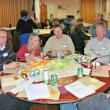 Small groups discussed what was most important to them, and why they came to the region. From left are Mary Baudo, Rob Dietz, Danielle Betts, Michael Tomko, John Hochstein, Nicia Gruener and Bill Gruener. KATRINA CLARK/Boothbay Register