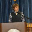 Cross-country Coach Nick Scott gives his spotlight speech at Tuesday’s sports awards. KEVIN BURNHAM/Boothbay Register