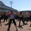 Sarah Brewer, center, leading a Zumba flash mob at the 2013 Fishermen's Festival. From left, students are Laurie Dickinson, Julie Higgins, Nicci Manson Doray, Kathleen Lamothe, Debbie Bailey Speed, Eileen Higgins, and Whitney Spaulding Wright. Courtesy of Robert Brewer