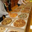 Pizzas, donated by area merchants, were a big hit with the student athletes at the sports awards. KEVIN BURNHAM/Boothbay Register