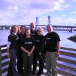 Fall United Way Campaign drawing to a close. “Loaned Executives” join United Way of Mid Coast Maine staff and volunteers in the fall to provide information on community needs and services, deliver individual and workplace solicitations, and help the community reach its $1,930,000 goal. The Sagadahoc Bridge in the background has been nicknamed the “Harriet Bridge” by the campaign assistants, in honor of the 93-year-old woman featured in this year’s video (www.uwmcm.org) who used to walk across the bridge bef