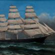 Clipper Ship Under Full Sail by Xanthus Smith