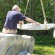 Bill Royall 2017 granite sculpture “Soap Box Racer”