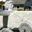 William Royall 2017 granite sculpture “Soap Box Racer”