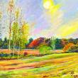 Painting by John Sawyer entitled "Overcast Sun, Falmouth." Courtesy of the venue