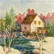 "Bristol Mills" - Virginia Forrest oil.