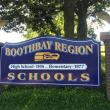 Boothbay region school sign.