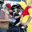 Halloween parade participants.