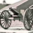 Wiscasset's town cannon as it looked when the author first photographed it in 1979.