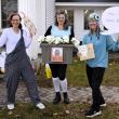 Boothbay Harbor Memorial Library staff with their reading-themed costumes. From left, Bethany Schmidt, Joanna Breen, and Jen Betts. FRITZ FREUDENBERGER/Boothbay Register 