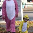 Halloween parade participants.