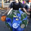 Scout Martin, 13, sends a message with her costume "The Earth ravaged by climate change." FRITZ FREUDENBERGER/Boothbay Register