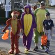 Halloween parade participants.