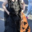 Halloween parade participants.