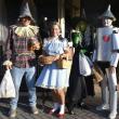 Halloween parade participants.