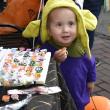 Halloween parade participants.