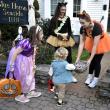 Halloween parade participants.