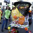 Halloween parade participants.