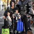 Halloween parade participants.