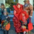 Halloween parade participants.