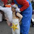 Halloween parade participants.