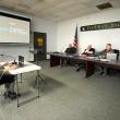 Lynn Thompson gives a presentation on the Harbor Theater to the Boothbay Harbor Selectmen Nov. 25. FRITZ FREUDENBERER/Boothbay Register
