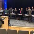 Rep. Holly Stover, D-Boothbay, was sworn in as a member of the Maine Recovery Council on Dec. 12. The 15-member panel works to ensure that funding from legal settlements is used effectively to battle Maine’s opioid crisis. Courtesy photo