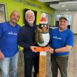Three of the “Sauna Boys” who will start the countdown at the Penguin Plunge at 11 a.m. on Jan. 1 at the East Boothbay/Murray Hill boat landing.  Jim Jellison, Sal Martti, and Andy Cozzi are pictured above; missing are Curt Crosby, Richard Taylor and Don Earle. Courtesy of David Washburn   