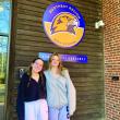Sarah Harris, left, junior class president, and vice president Eleanor Marshall, discuss the increased pressures of graduation fundraising. ISABELLE CURTIS/Boothbay Register