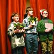 SCS Principal Lisa Clarke, right, welcomes everyone to the concert. From left are Jennifer McIvor, Shepherd Griffith, Ryder Baker, Jonah Fessenden and Clarke. KEVIN BURNHAM/Boothbay Register