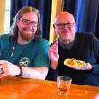 Chef John Asendorf and Byron Cortez enjoy the mac and cheese. Jen Mitchell photo