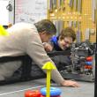 All circuits are firing as BHRS robotics students prepare for their regional competition. (pictured) Ed Tech Stephen Gottlieb with Thomas Babineau of Team Rocket.  ISABELLE CURTIS/Boothbay Register