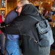 Kristen Campbell gets a hug at the Feb. 17 community lunch.  Courtesy of Matt Longfellow