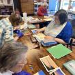 Lincoln Home residents meet monthly to create pastel paintings with Kim Traina.