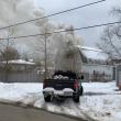 Fire at the Boothbay Harbor Sewer District. BILL PEARSON/Boothbay Register