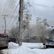 Fire at the Boothbay Harbor Sewer District. BILL PEARSON/Boothbay Register