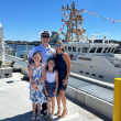 D.J. Holcomb and family at change of command ceremony in Boston, Massachusetts. Courtesy of DJ Holcomb