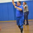 Ed Crocker shows off after making the technical foul free throws. KEVIN BURNHAM/Boothbay Register