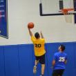 Bruce Orne with a running hook shot. KEVIN BURNHAM/Boothbay Register