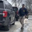 An FBI representative at the transfer station March 26.  BILL PEARSON/Boothbay Register 