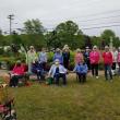 Boothbay Region Garden Club meets in the Armillary Garden during the COVID pandemic. Courtesy photo