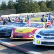 Late Model drivers line up on the front stretch prior to last year's Coastal 200. Jasen Dickey Photography 