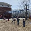 All-school recess at Edgecomb Eddy School. Courtesy of EES