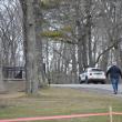 Allan Crocker walks around to the front door of the high school following the evacuation. KEVIN BURNHAM/Boothbay Register
