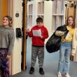 EES students knock on the door of Pre-K teacher, Sally Monroe, to collect paper for recycling.  Briar, daughter of Arianna and Brice Johnson;  Bryson, son of Melissa and Joseph Hersom;  and Azalea, daughter of Laurel and Max Averill.  Students are residents of Alna and Edgecomb. Courtesy photo