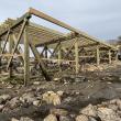 Construction continues on the rebuilding of the Boothbay Sea and Science Center pier. Photo by Pauline Dion
