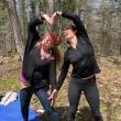 Retreat attendees connect with some heart yoga. Courtesy of Hearty Roots