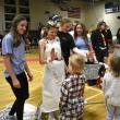 Polly Nadeau-Miller and her team interact with a young voter at BRES's 2nd annual Trashion Show. ISABELLE CURTIS/Boothbay Register